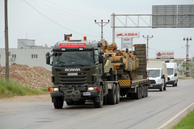 Suriye sınırına askeri sevkiyat
