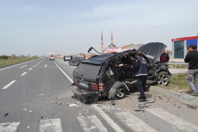 Aksaray'da trafik kazası: 2 yaralı