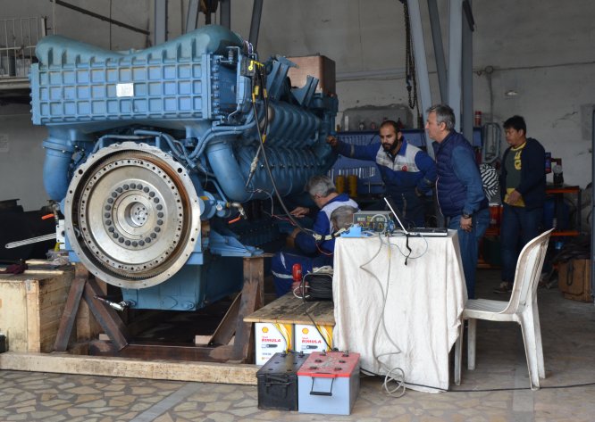 Moğolistan'nın jeneratörleri Biga'da onarılıyor