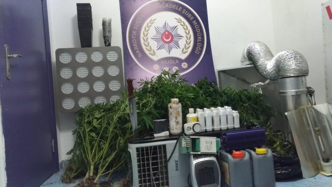 Muğla'da villaya uyuşturucu operasyonu