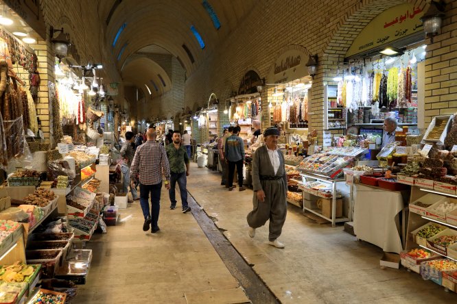 Erbil'in Osmanlı yadigarı tarihi Kayseri Çarşısı'nda ramazan hareketliliği