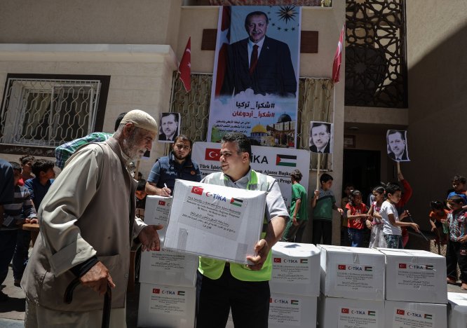 TİKA'dan Gazze'deki ihtiyaç sahibi ailelere gıda desteği