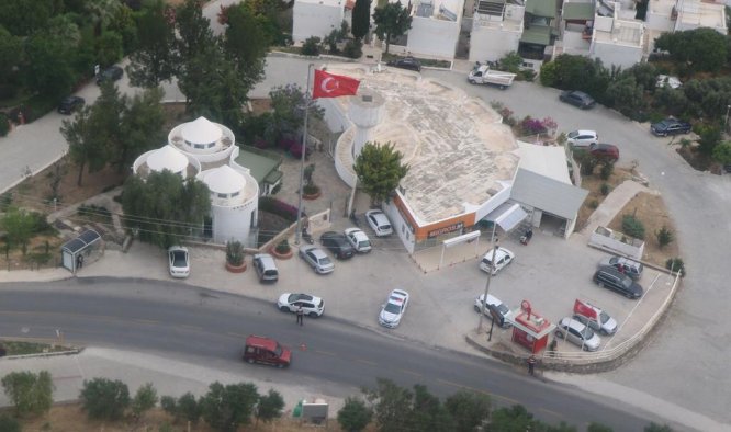 Bodrum'da helikopterli trafik denetimi