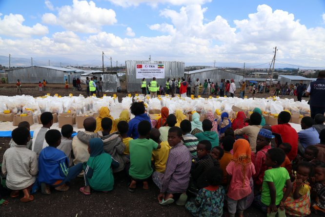 TİKA'dan kamplara sığınan Etiyopyalı ailelere ramazan yardımı