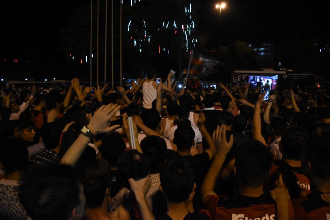 Gazişehir Gaziantep'in finale yükselmesi kentte sevinçle karşılandı