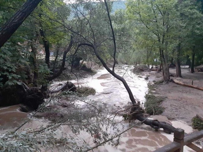 Mihalıççık'ta şiddetli yağış