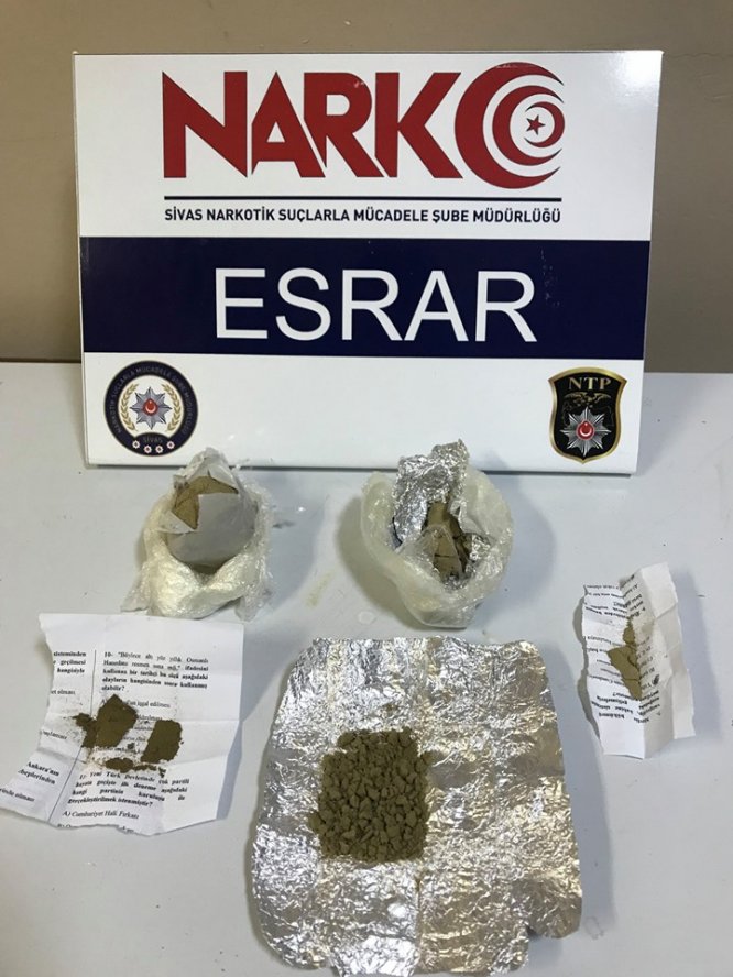 Sivas'ta uyuşturucu operasyonu