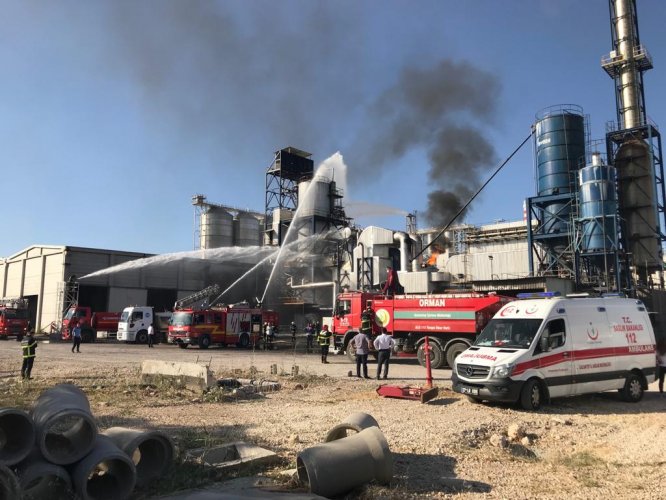 Gaziantep'te fabrika yangını