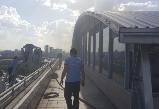 Başkentte depo yangını