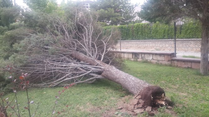 Fırtına Avanos'ta hayatı olumsuz etkiledi
