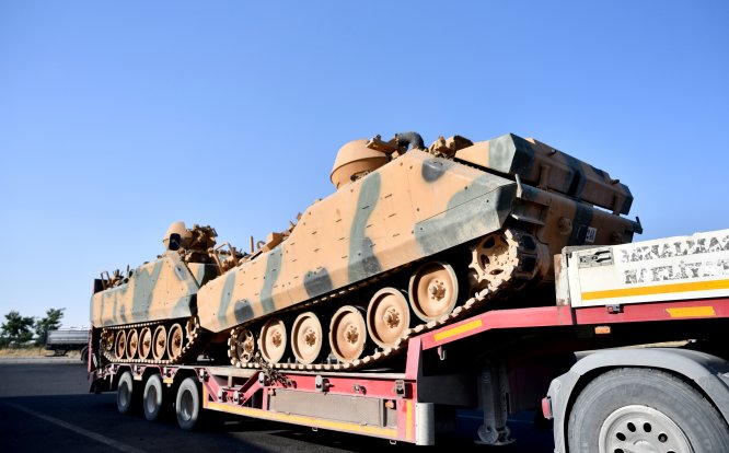 Suriye sınırına askeri sevkiyat