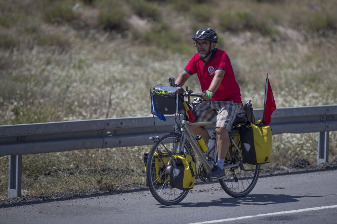 15 Temmuz şehitleri için 20 gün pedal çevirdi