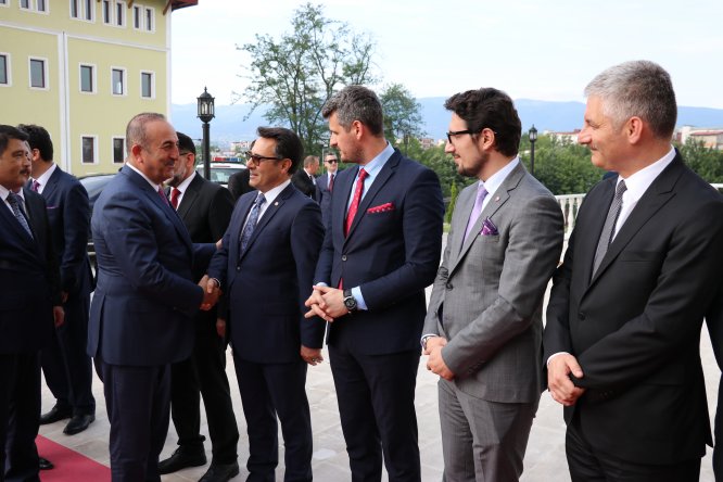 Dışişleri Bakanı Çavuşoğlu Kuzey Makedonya'da