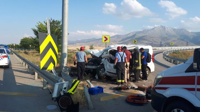 Karaman’da trafik kazası: 1 yaralı