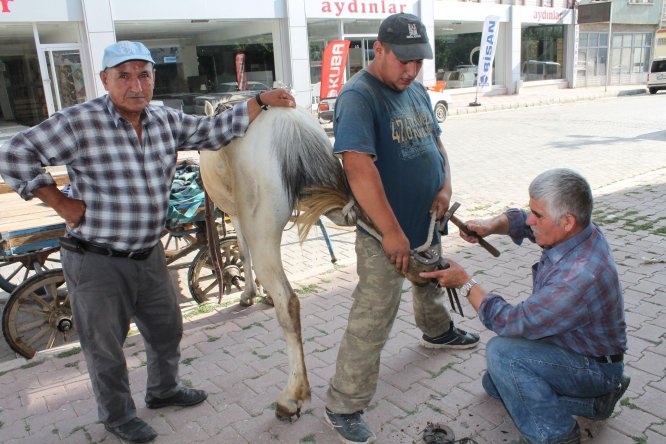 Afyonkarahisar'ın yarım asırlık seyyar nalbantı