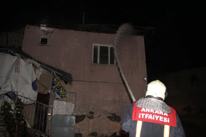 Beypazarı'nda ev yangını