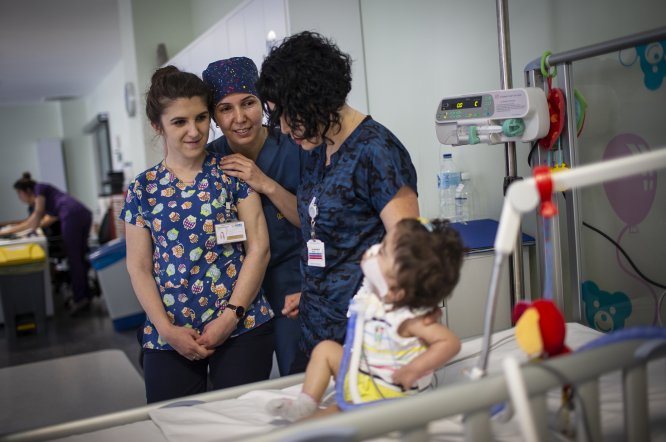3 aylık Suriyeli kimsesiz bebek hastanede büyüdü