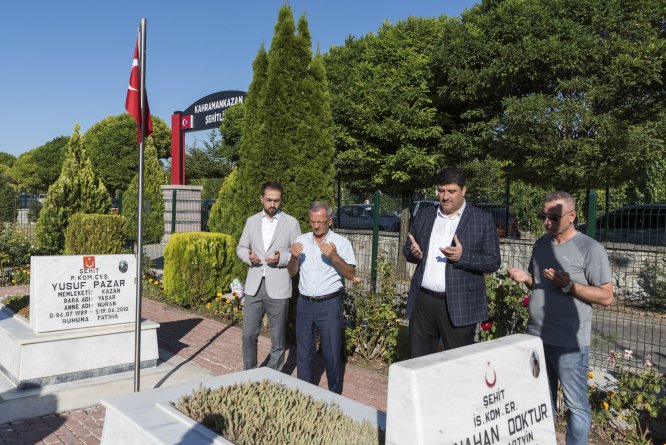 Kahramankazan'da şehitlik ziyareti