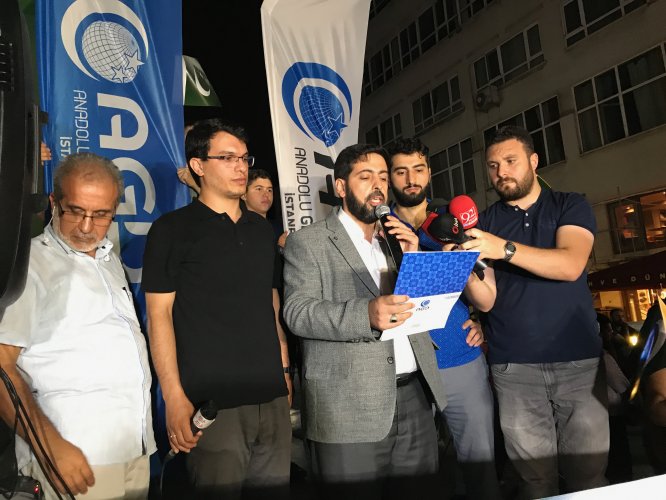 Anadolu Gençlik Derneğinden Keşmir protestosu