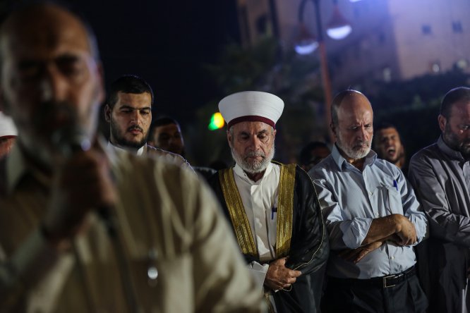 Gazze'de, açlık grevindeki Filistinli tutuklulara destek