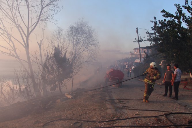 Büyükçekmece'de yangın