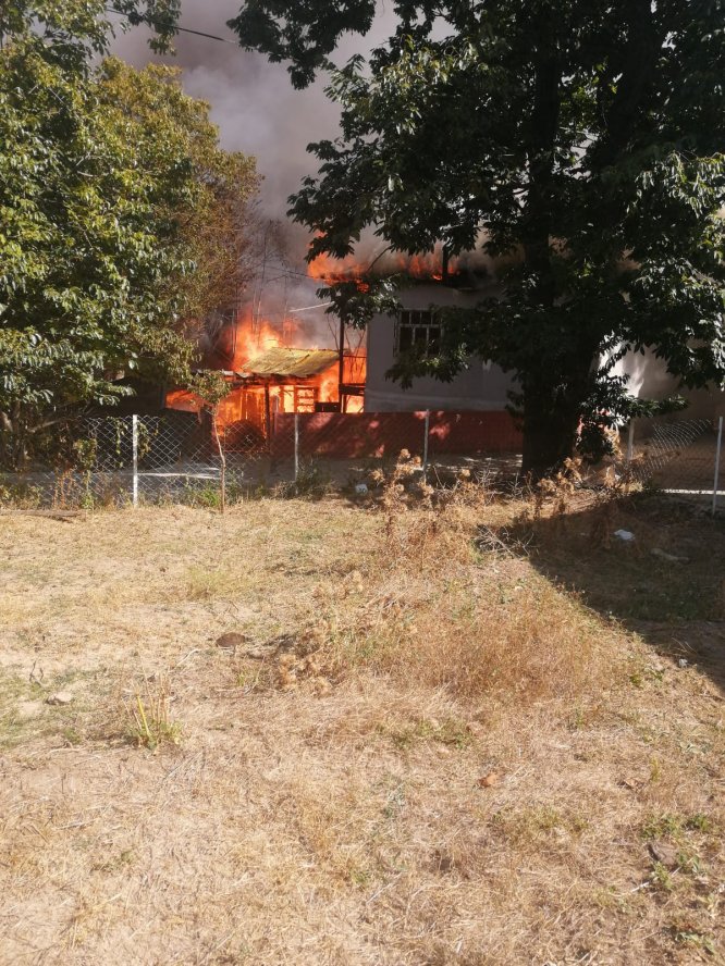 Koyulhisar'da yangın