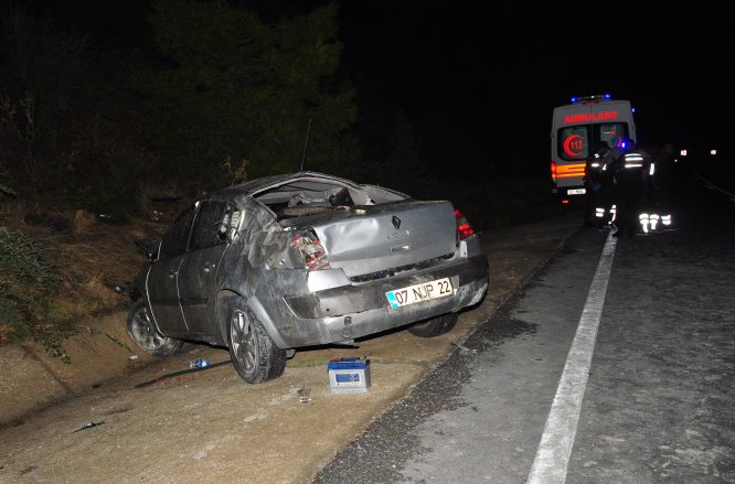 Antalya'da trafik kazası: 1 ölü, 1 yaralı