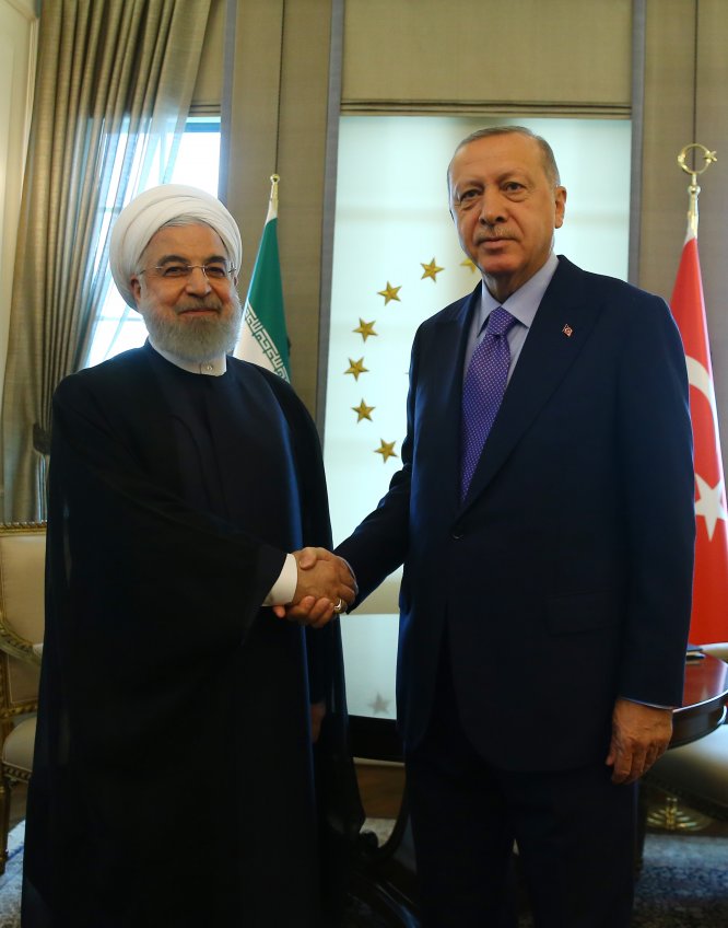 Erdoğan-Ruhani görüşmesi başladı