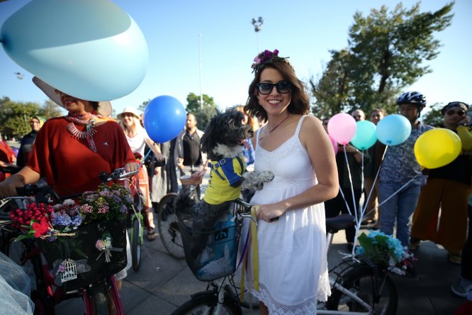 Düzce'de "Süslü Kadınlar Bisiklet Turu" etkinliği