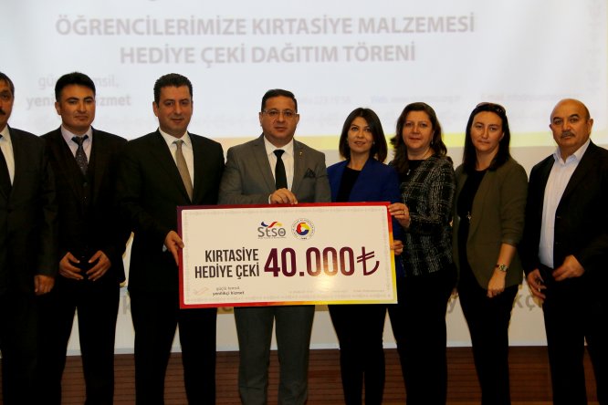 STSO'dan 40 bin liralık kırtasiye yardımı