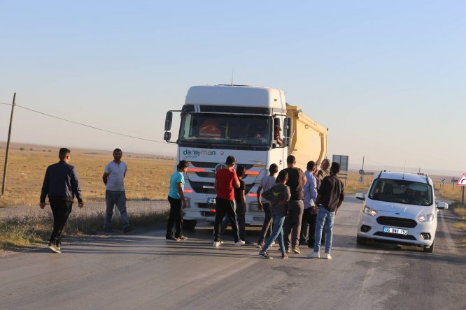 Kulu'da t yol kapatma eylemi yapıldı
