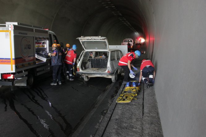 Tünelde gerçeğini aratmayan tatbikat