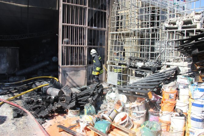 Eskişehir'de sanayi sitesinde yangın