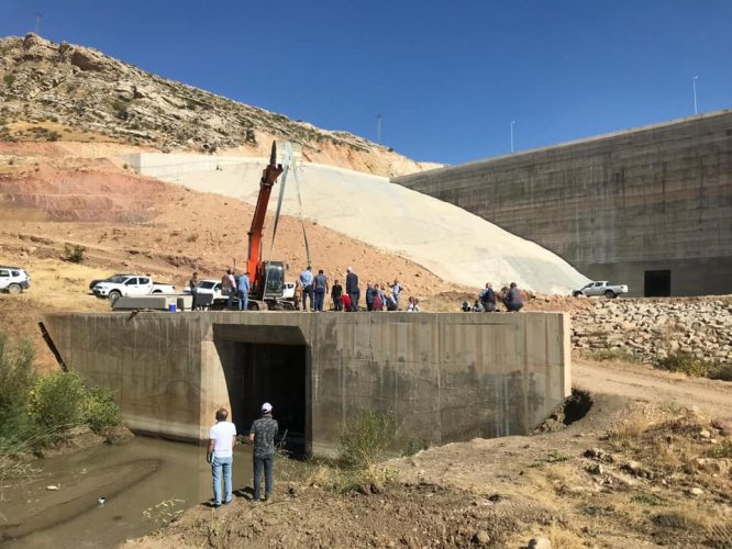 Ergani Barajı'nda su tutulmaya başlandı