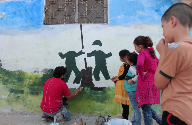 İdlibli grafiti sanatçısından Barış Pınarı Harekatı'na destek