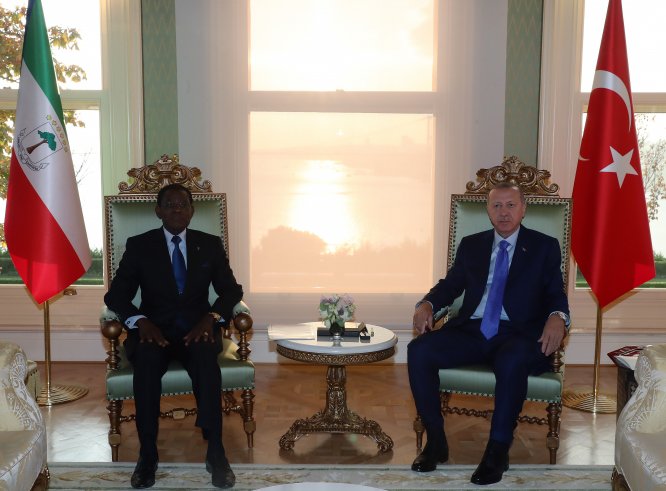 Cumhurbaşkanı Erdoğan, Ekvator Ginesi Cumhurbaşkanı Mbasogo ile görüştü