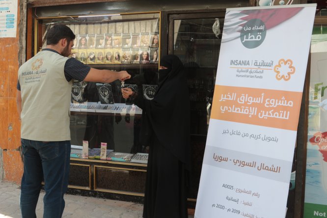 İslam İşbirliği Teşkilatı İnsani Fonu projesiyle İdlib'de 18 dükkan açıldı