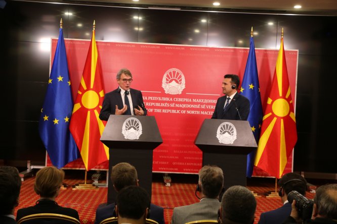 AP Başkanı Sassoli, Kuzey Makedonya'da