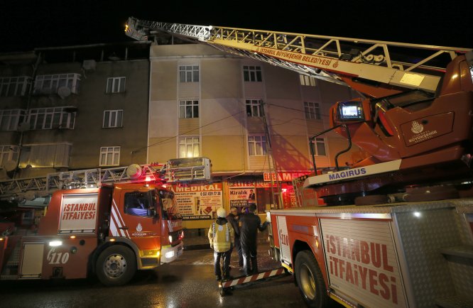 İstanbul'da ev yangını