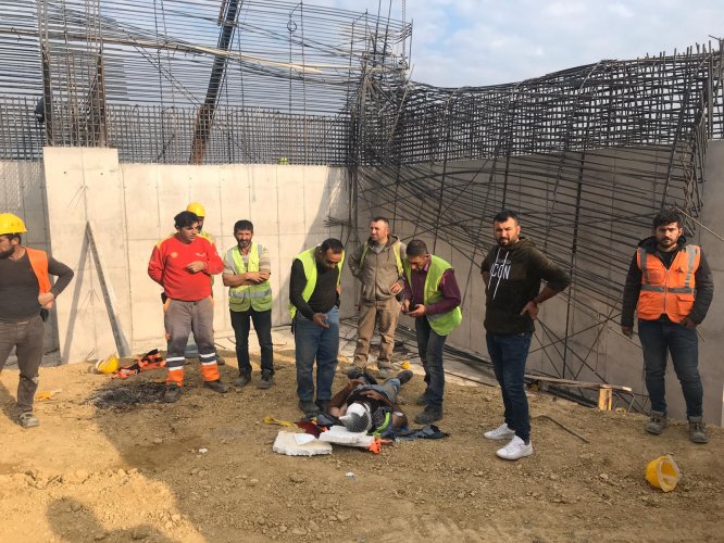 GÜNCELLEME - Kuzey Marmara Otoyolu inşaatında iş kazasında bir işçi öldü, 3 işçi yaralandı