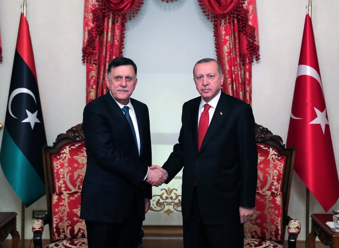 Cumhurbaşkanı Erdoğan, Fayez Al Sarraj'ı kabul etti