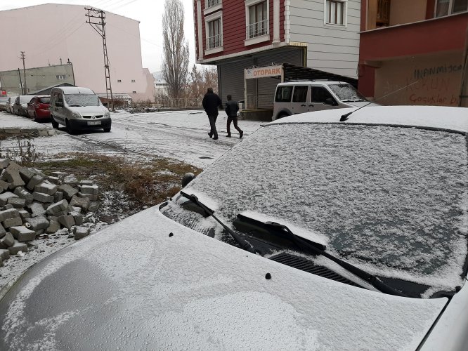 Ardahan ve Kars kar yağışıyla beyaza büründü