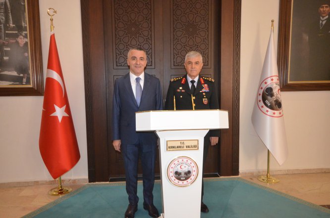 Jandarma Genel Komutanı Orgeneral Çetin, Kırklareli Valisi Bilgin'i ziyaret etti