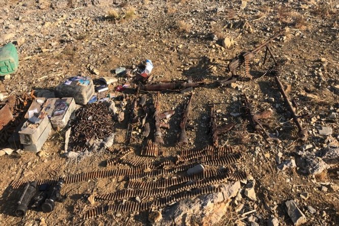 Irak kuzeyinde PKK’ya ait silah ve mühimmat ele geçirildi
