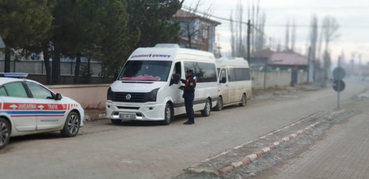 Şuhut jandarmasından denetim uygulaması