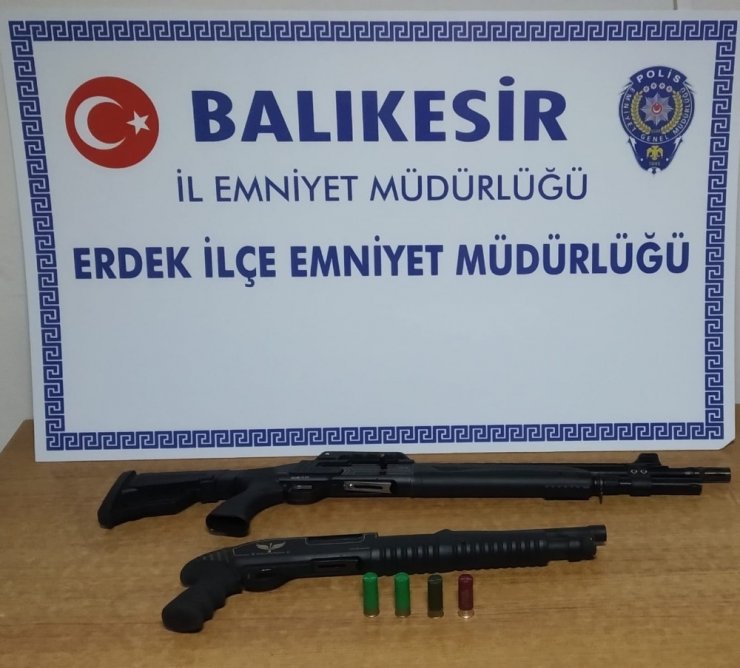 Balıkesir’de 8 silah ele geçirildi