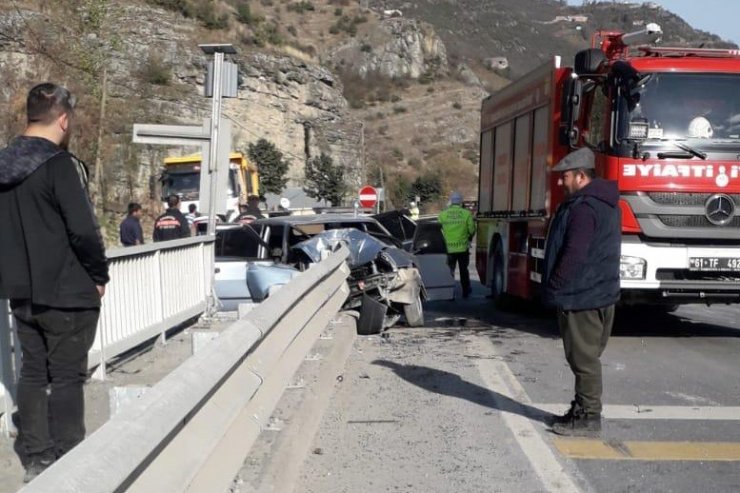 Trabzon’da hastane dönüşünde kaza: 1 ölü, 2 yaralı