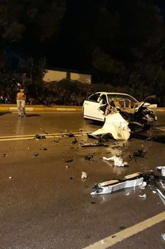 Otel personelini taşıyan servis aracı otomobille çarpıştı: 1 yaralı