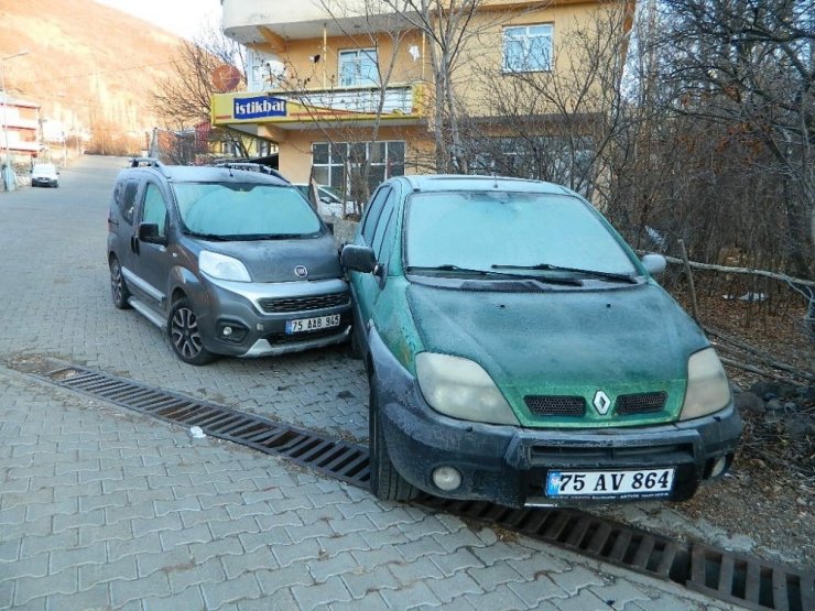 Köpeğe çarpmamak için park halindeki araca çarptı