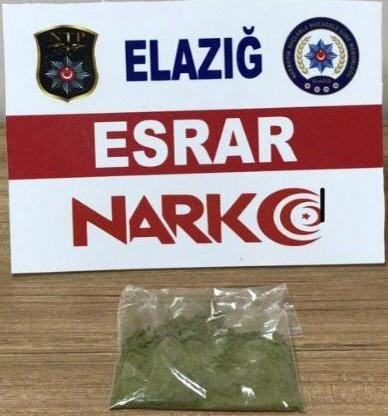Elazığ’da uyuşturucu ile mücadele: 1 tutuklama
